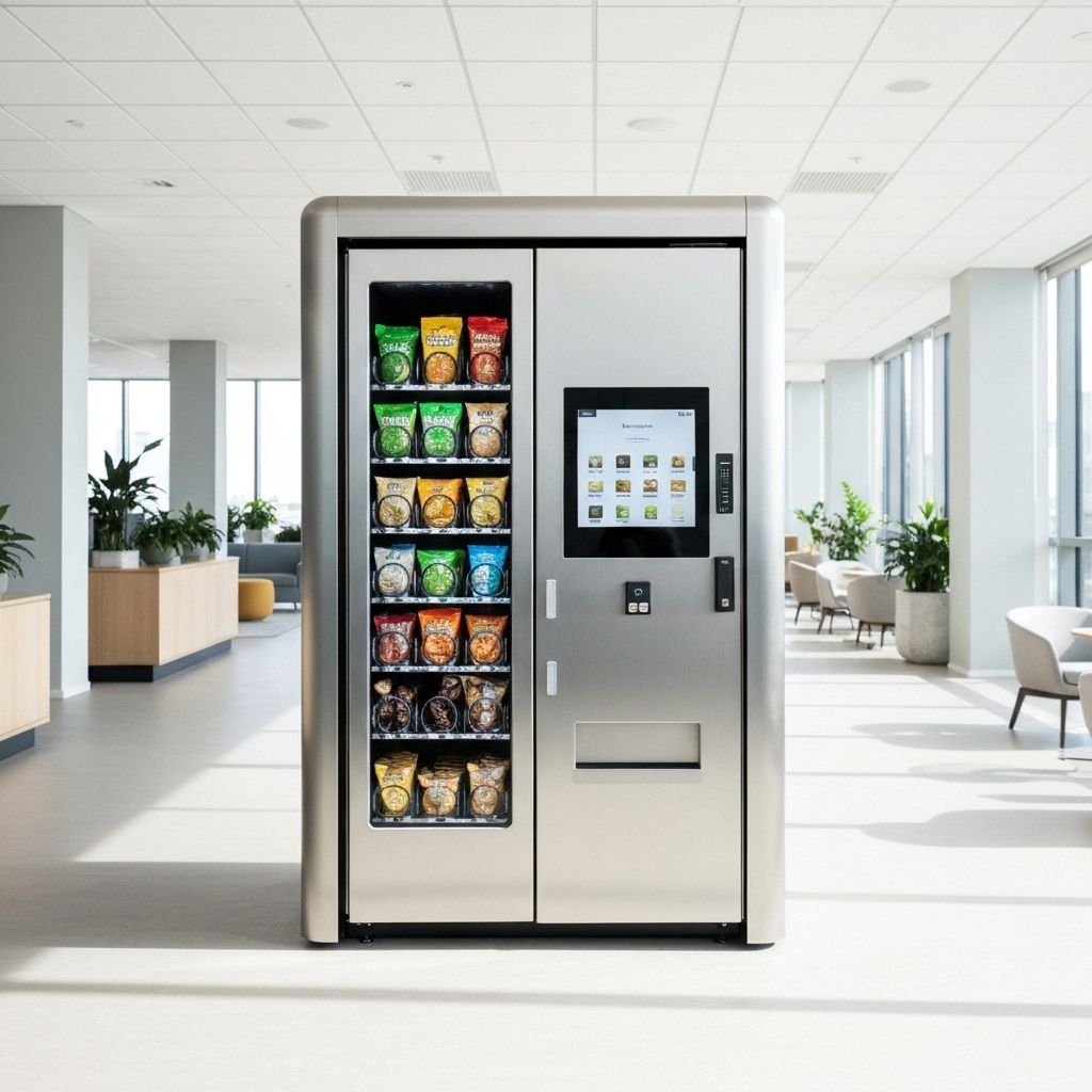 Modern vending machine in office